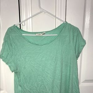 green and tan blouses